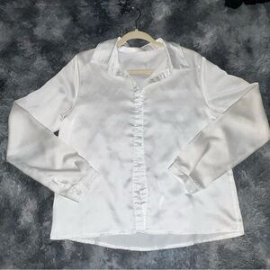 White satin dress shirt